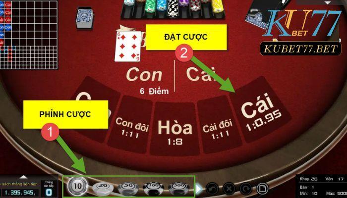 Các cửa cược của game Baccarat